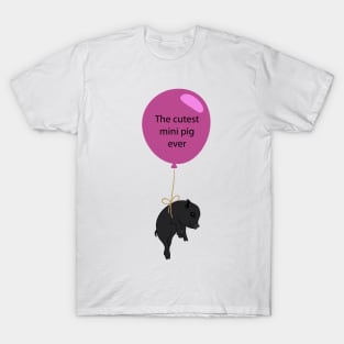 Flying Black Mini Pig T-Shirt